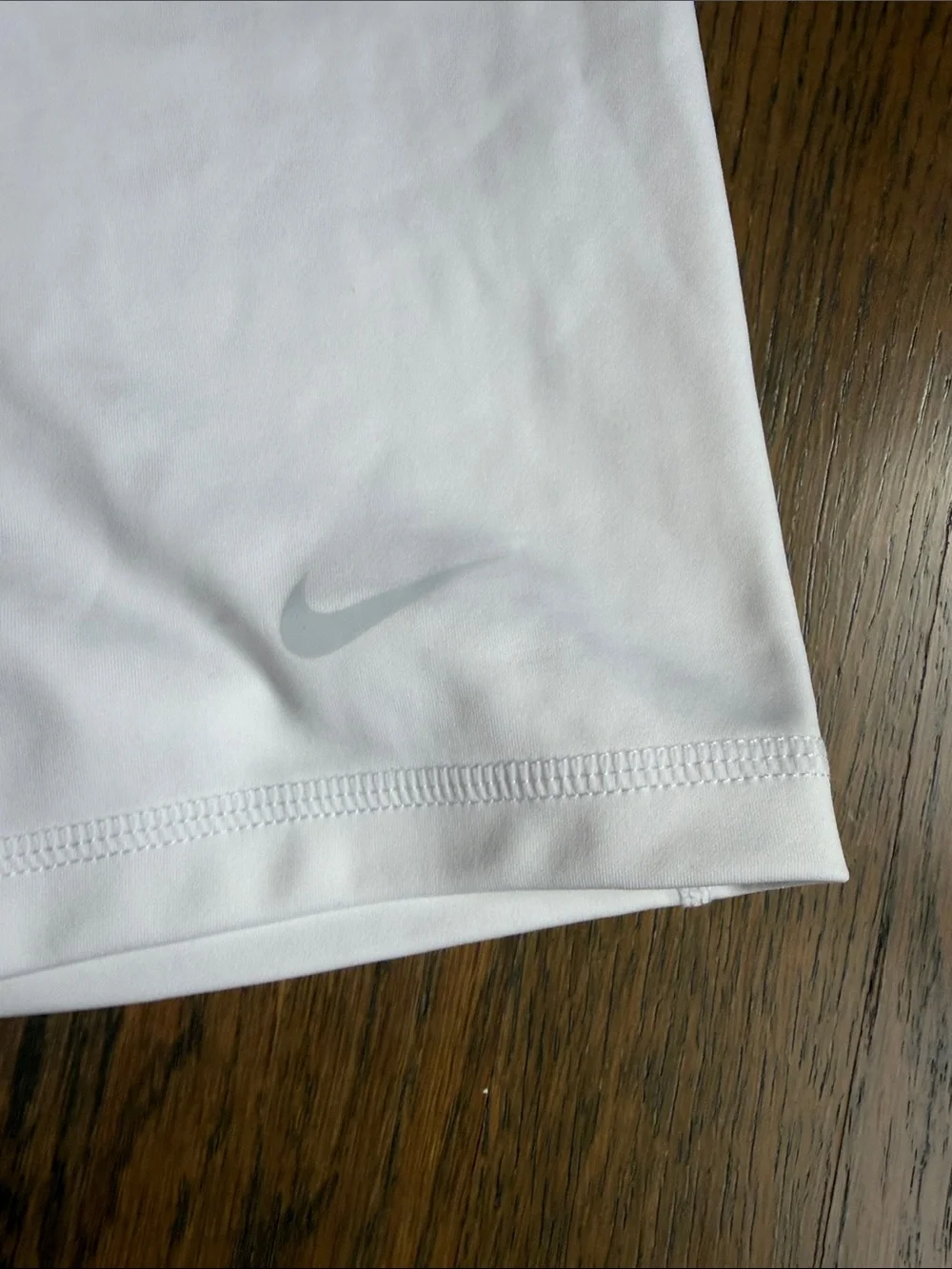 NWOT Nike White Pro Compression Shorts with Black Branded Waistband